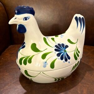 Dansk Blue Flower Chicken Casserole Dish 🐓 💙